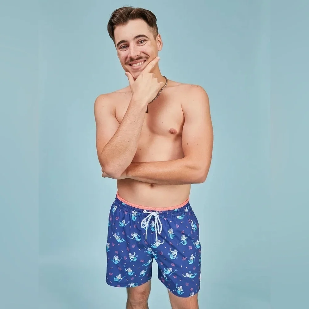 Chubbies ‘Triton of the Seas” Swim Trunks. 5.5” inseam. NWT!
